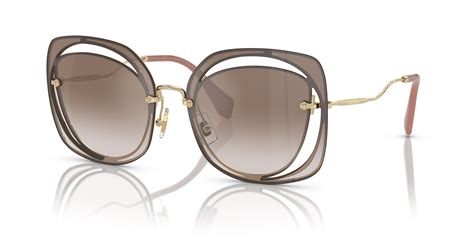 miu miu 54ss|Miu Miu 54SS Brown/Brown Gradient Silver Mirror Lenses.